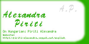 alexandra piriti business card